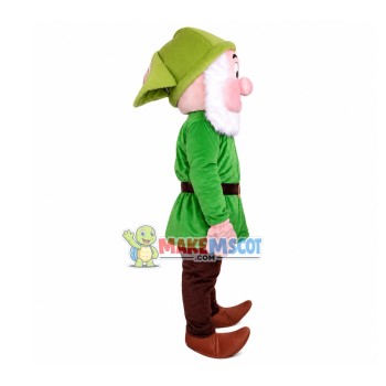 Green Big Nose Dwarf Mascot Costume Green Big Nose Dwarf Mascot Costume