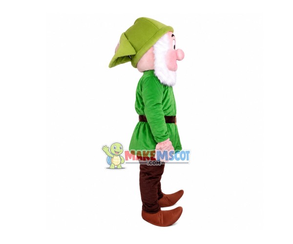 Green Big Nose Dwarf Mascot Costume Green Big Nose Dwarf Mascot Costume