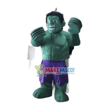 Powerful Strong Hulk Mascot Costume