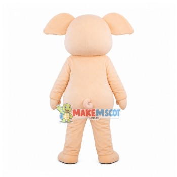 Cartoon Beige Pig Mascot Costume Cartoon Beige Pig Mascot Costume