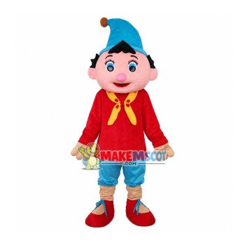 Pinocchio In The Blue Hat Mascot Costume