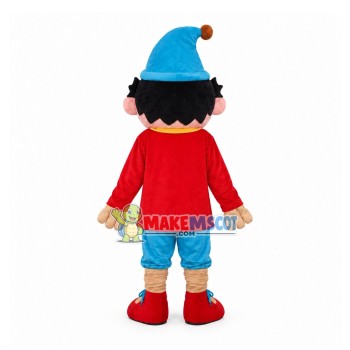 Pinocchio In The Blue Hat Mascot Costume Pinocchio In The Blue Hat Mascot Costume