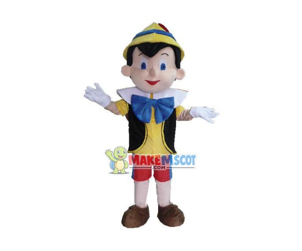 Puppet Pinocchio Mascot Cartoon Costume Puppet Pinocchio Mascot Cartoon Costume