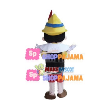 Puppet Pinocchio Mascot Cartoon Costume Puppet Pinocchio Mascot Cartoon Costume