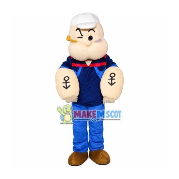Popeye The Sailor Mascot Cartoon Costume