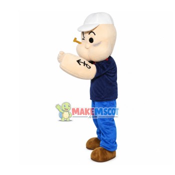 Popeye The Sailor Mascot Cartoon Costume