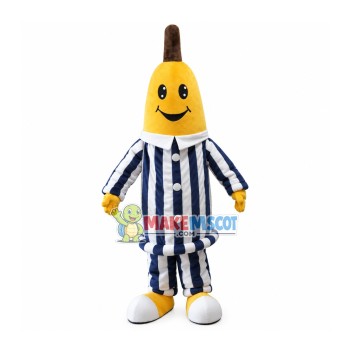 Banana In The Striped Suit Mascot Costume