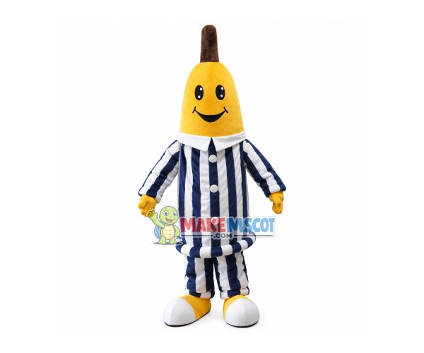 Banana In The Striped Suit Mascot Costume Banana In The Striped Suit Mascot Costume