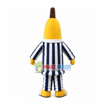 Banana In The Striped Suit Mascot Costume Banana In The Striped Suit Mascot Costume