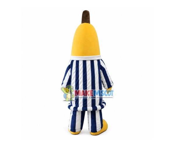 Banana In The Striped Suit Mascot Costume Banana In The Striped Suit Mascot Costume