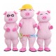 Smart Pink Pig Brother Mascot Costume Smart Pink Pig Brother Mascot Costume