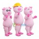 Smart Pink Pig Brother Mascot Costume Smart Pink Pig Brother Mascot Costume