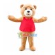 Red Bellyband Bear Mascot Costume Red Bellyband Bear Mascot Costume