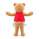 Red Bellyband Bear Mascot Costume Red Bellyband Bear Mascot Costume