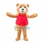 Red Bellyband Bear Mascot Costume