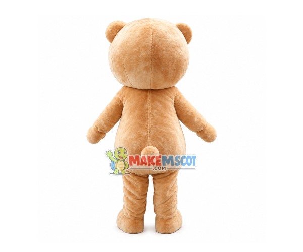 Red Bellyband Bear Mascot Costume Red Bellyband Bear Mascot Costume