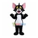 Cheerful Black Tom Cat Mascot Costume Cheerful Black Tom Cat Mascot Costume
