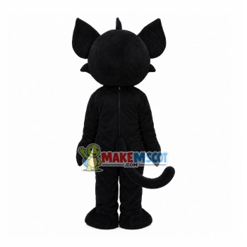 Cheerful Black Tom Cat Mascot Costume Cheerful Black Tom Cat Mascot Costume