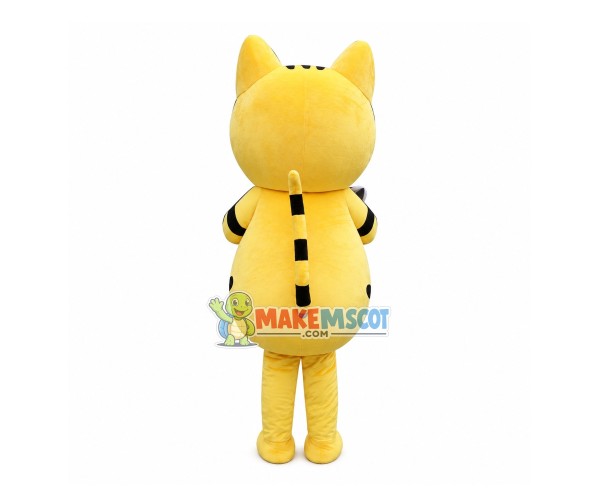 Glasses Cat Holding Sunflower Seed Mascot Costume