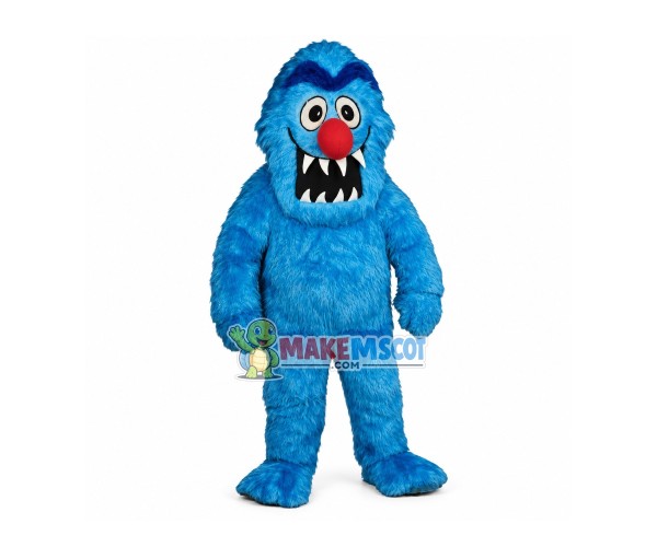Ugly Monster With Sharp Teeth Mascot Costume Ugly Monster With Sharp Teeth Mascot Costume