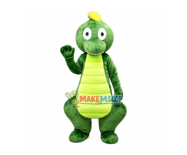 Cartoon Green Dinosaur Mascot Costume Cartoon Green Dinosaur Mascot Costume