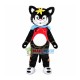 Cute Black Flower Cat Mascot Costume