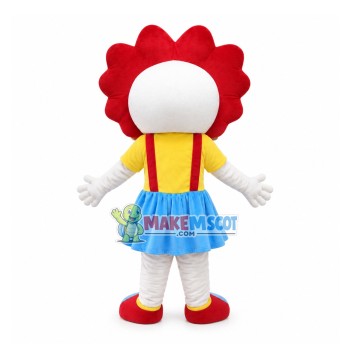 Curly Beautiful Girl Mascot Costume Curly Beautiful Girl Mascot Costume