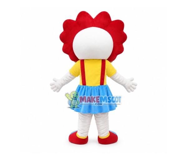 Curly Beautiful Girl Mascot Costume Curly Beautiful Girl Mascot Costume