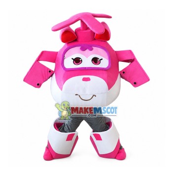 Super Wings Pink Dizzy Mascot Costume Super Wings Pink Dizzy Mascot Costume