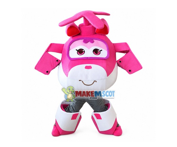 Super Wings Pink Dizzy Mascot Costume Super Wings Pink Dizzy Mascot Costume