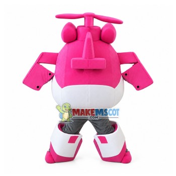 Super Wings Pink Dizzy Mascot Costume Super Wings Pink Dizzy Mascot Costume
