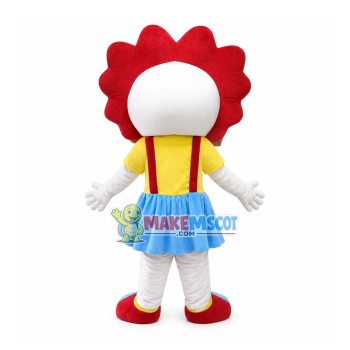 Curly Beautiful Girl Mascot Costume Curly Beautiful Girl Mascot Costume