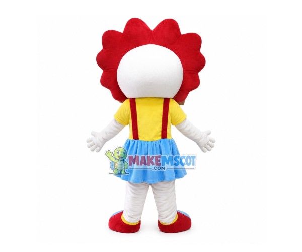 Curly Beautiful Girl Mascot Costume