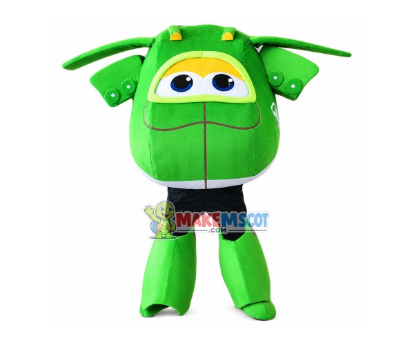 Green Mira Mascot Super Wings Costume Green Mira Mascot Super Wings Costume