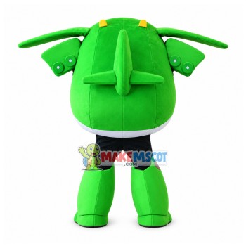 Green Mira Mascot Super Wings Costume