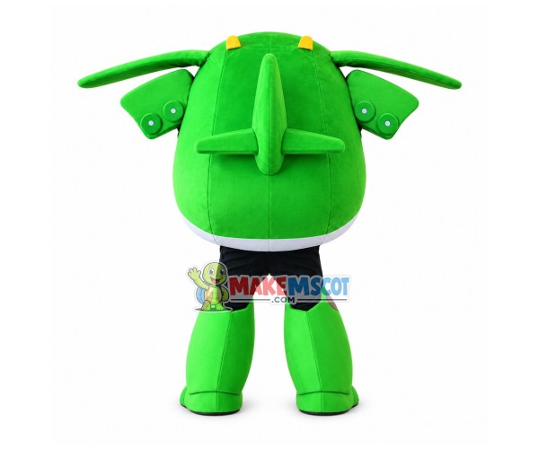 Green Mira Mascot Super Wings Costume Green Mira Mascot Super Wings Costume
