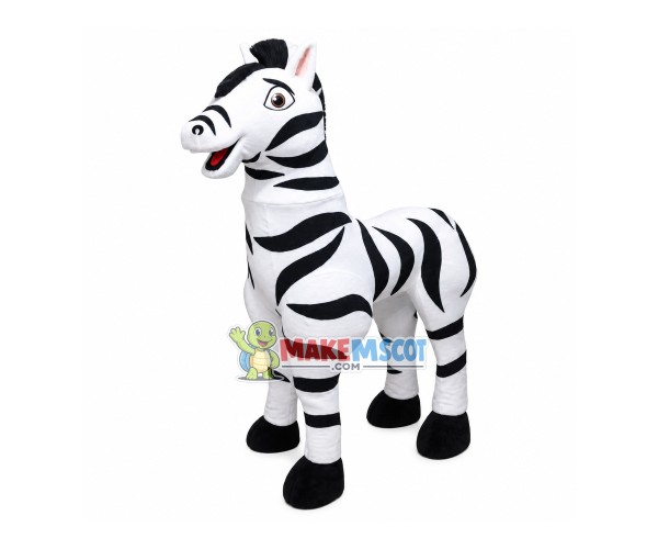 Leisurely Strolling Zebra Mascot Costume Leisurely Strolling Zebra Mascot Costume