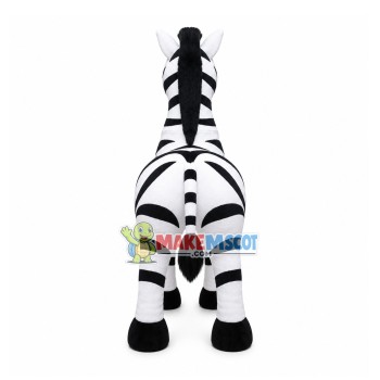 Leisurely Strolling Zebra Mascot Costume