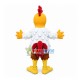 Soaring White Fur Rooster Mascot Costume Soaring White Fur Rooster Mascot Costume