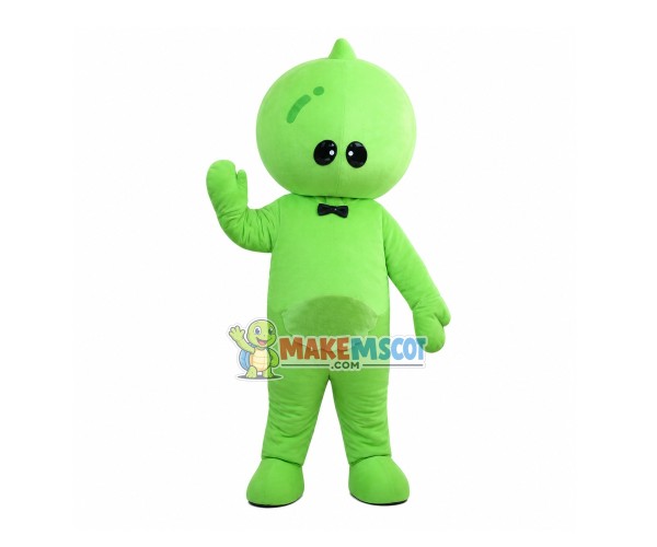 Green Tie Doll Mascot Cartoon Costume