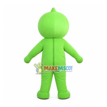 Green Tie Doll Mascot Cartoon Costume Green Tie Doll Mascot Cartoon Costume