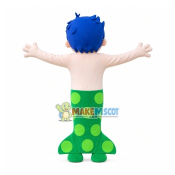 The Blue-haired Mermaid Prince Mascot Costume The Blue-haired Mermaid Prince Mascot Costume