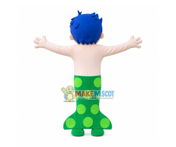 The Blue-haired Mermaid Prince Mascot Costume The Blue-haired Mermaid Prince Mascot Costume
