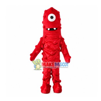 Red Yo Gabba Gabba Muno Mascot Costume