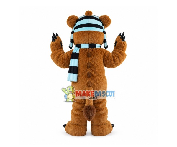 Thrilling Violent Bear Mascot Long Wool Costume Thrilling Violent Bear Mascot Long Wool Costume