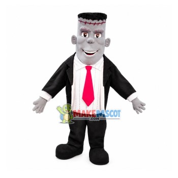 The Boss With Square Face Mascot Costume The Boss With Square Face Mascot Costume