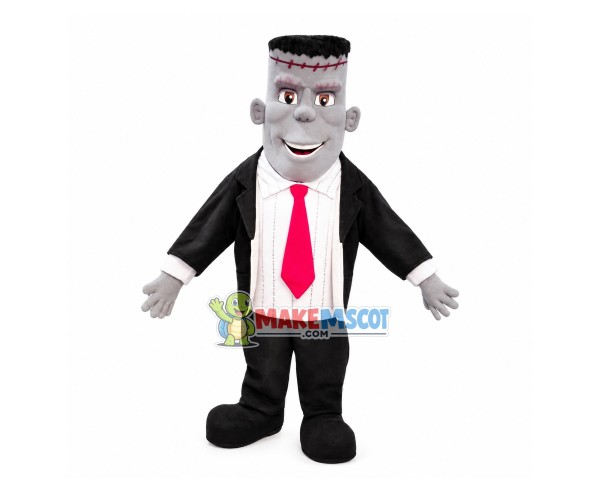 The Boss With Square Face Mascot Costume The Boss With Square Face Mascot Costume