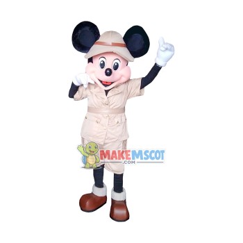 Mickey In The Khaki Suit Mascot Costume Mickey In The Khaki Suit Mascot Costume
