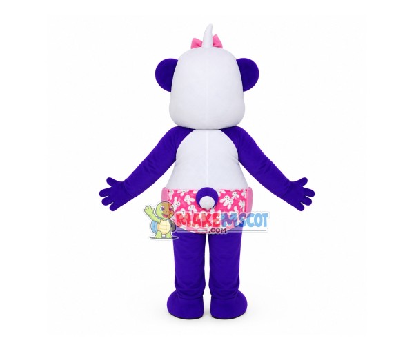 Baby Panda In Flower Panties Mascot Costume Baby Panda In Flower Panties Mascot Costume
