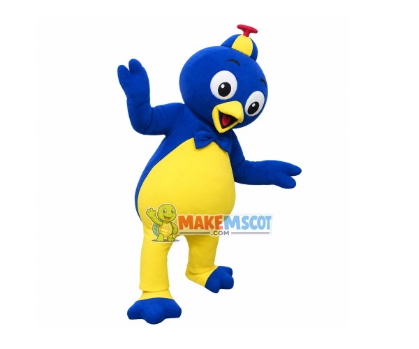 Surprised Blue & Yellow Penguin Mascot Costume Surprised Blue & Yellow Penguin Mascot Costume